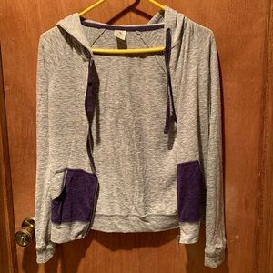 Pacsun purple and gray hoodie zip up